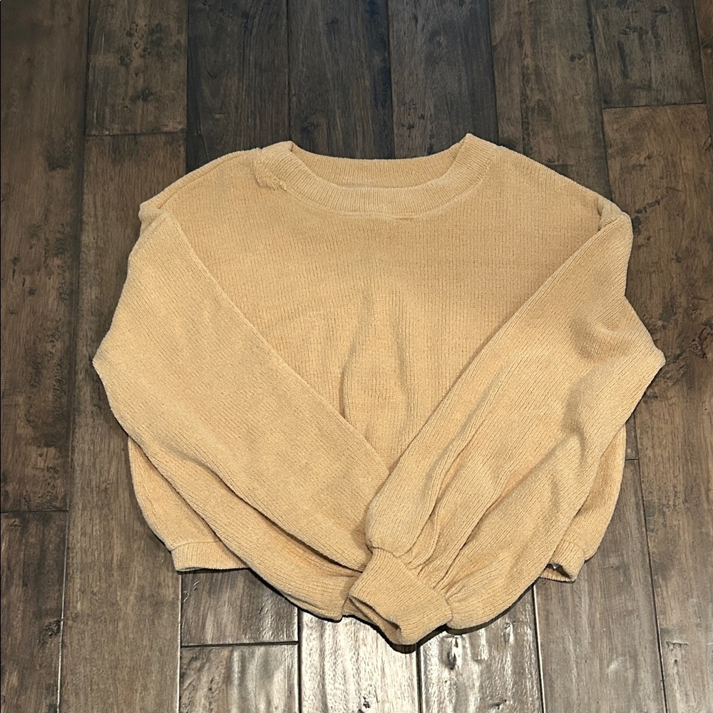 Free People Cozy Tan Sweater